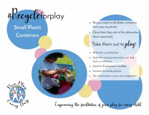 #Recycleforplay – small plastic containers